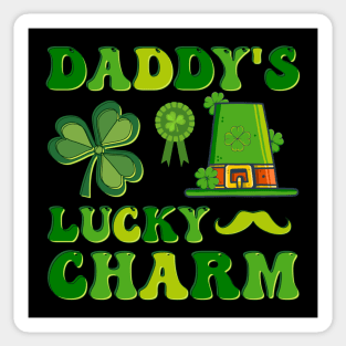 Daddy's Lucky Charm Funny Father Irish Clovers St Patrick's Day Sticker